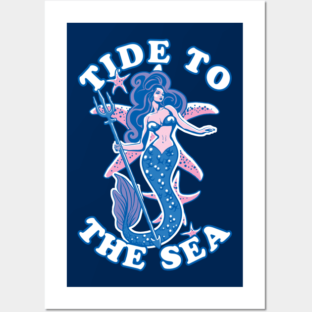 Sea Lover Mermaid Design | Tide To The Sea Wall Art by TMBTM